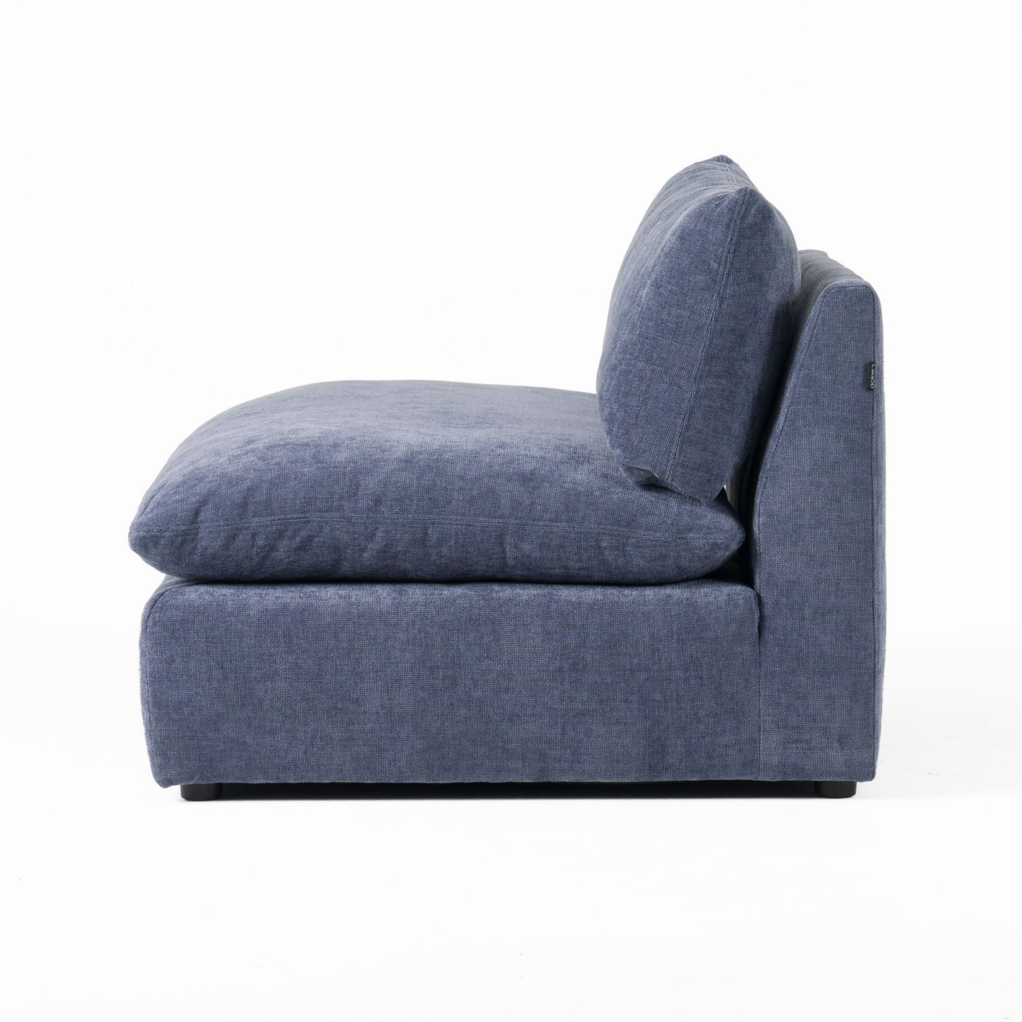 Divani Casa Kinsey Modern Blue Fabric Modular Armless Seat