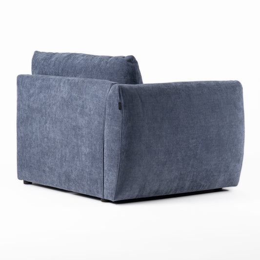 Divani Casa Kinsey Modern Blue Fabric Modular Corner Seat