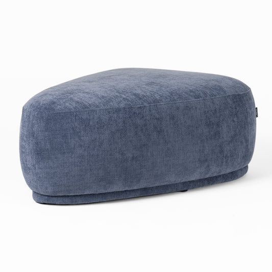 Divani Casa Kinsey Modern Blue Large River Rock Ottoman