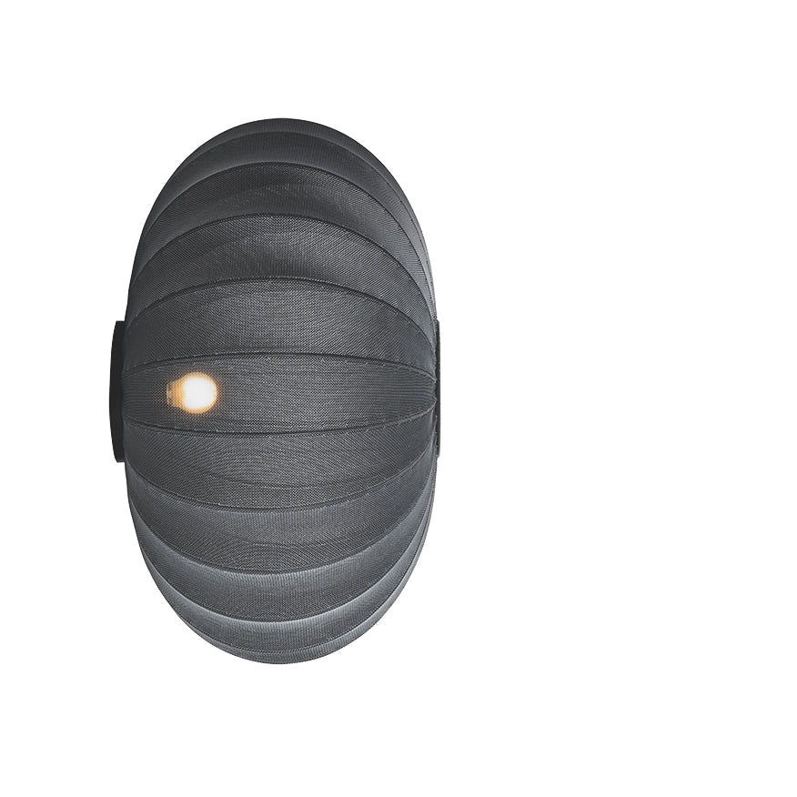 Knit Wit Oval Ceiling Wall Lamp 76 Mh Kwo76Blcw - Made By Hand