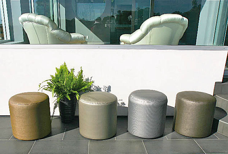 La-Fete Dot Cylinder Ottoman - Sleek & Versatile Furniture Piece