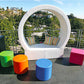 La-Fete Dot Cylinder Ottoman - Sleek & Versatile Furniture Piece
