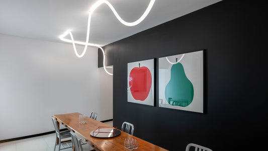 Artemide La Linea Wall & Ceiling Light in a room setting