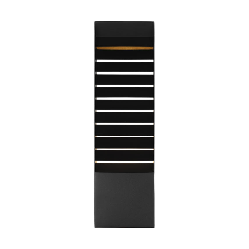 Lamel 19 Outdoor Black LED Wall Light Kelly Wearstler by Visual & Comfort & Co