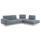 Lamod Italia Mood Contemporary Blue Leather Right Facing Sectional Sofa