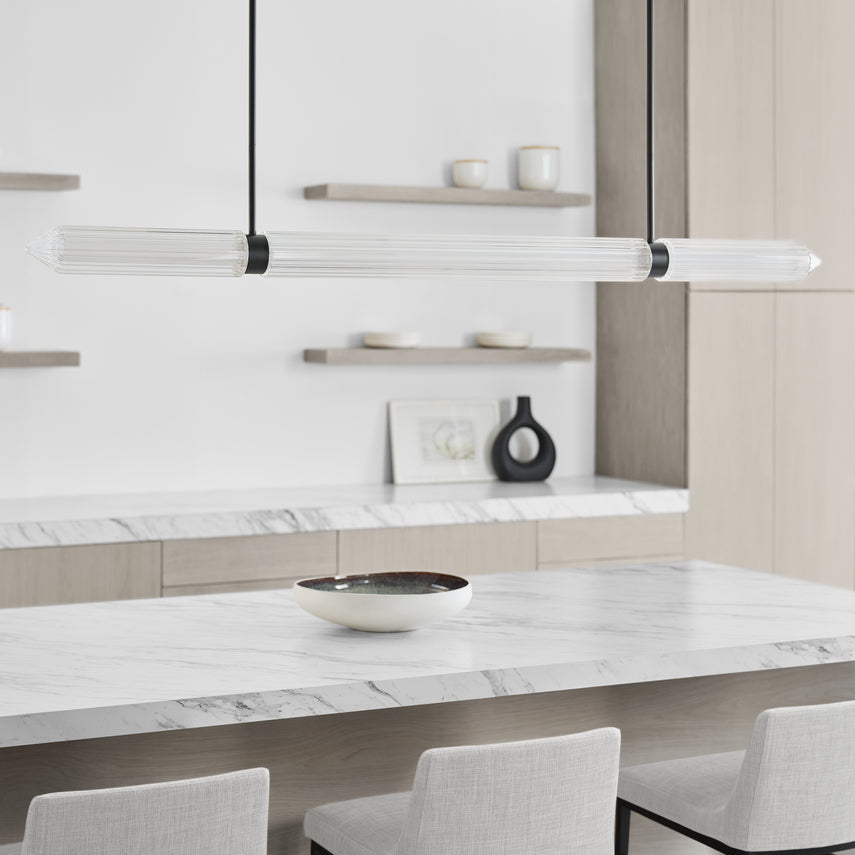 Langston 61-inch Linear Crystal LED Chandelier by Visual & Comfort & Co