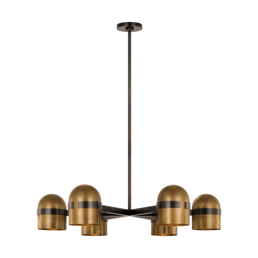 Avroko Octavia 36-inch Brass LED Chandelier by Visual & Comfort & Co