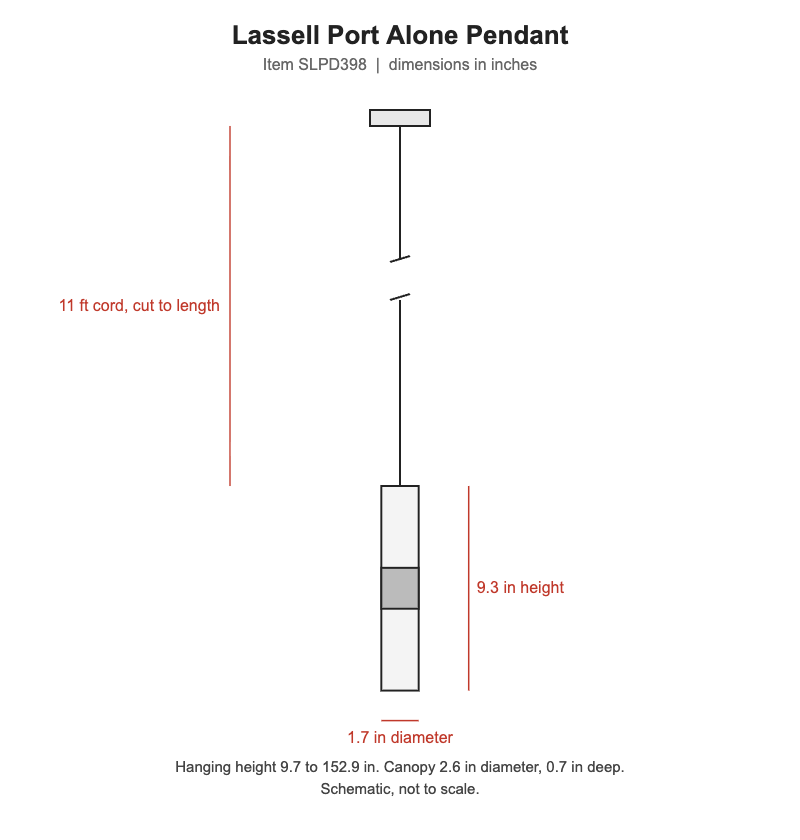 Visual Comfort Lassell Port Alone Pendant – view 3