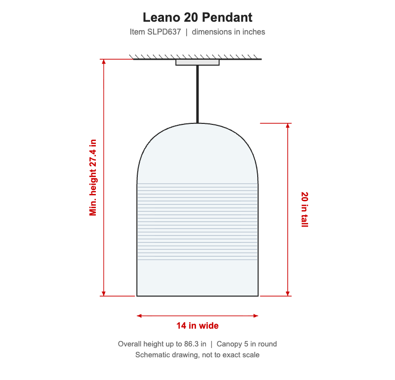 Visual Comfort Leano 20 Pendant – view 3