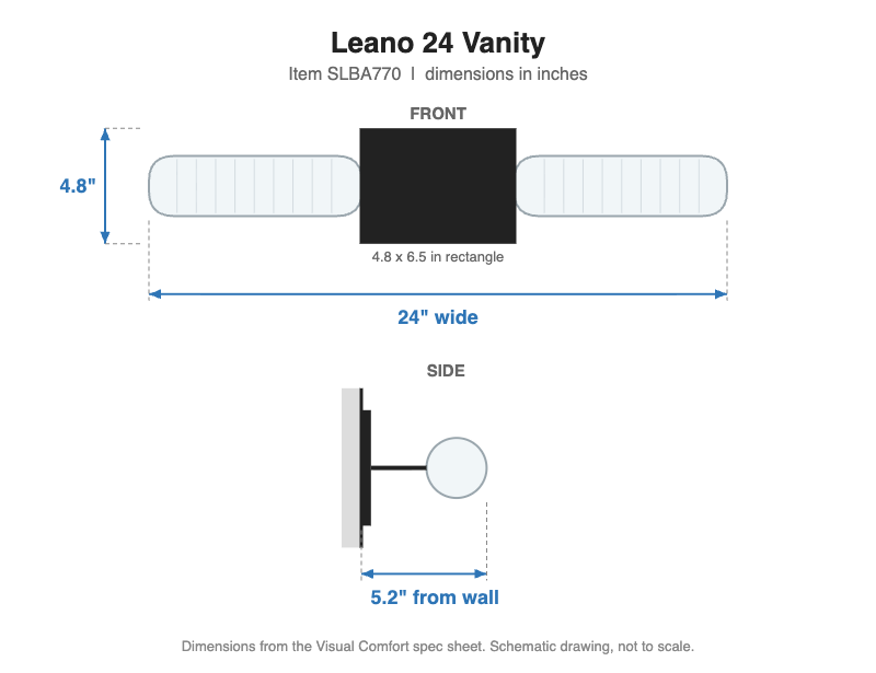Visual Comfort Leano 24 Vanity – view 5