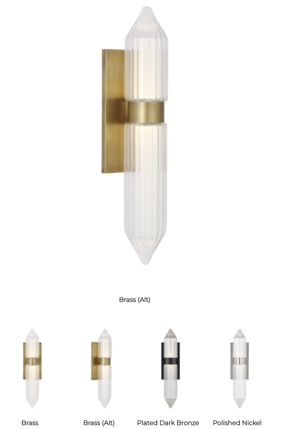 Langston 18-inch LED Crystal Wall Sconce by Visual & Comfort & Co
