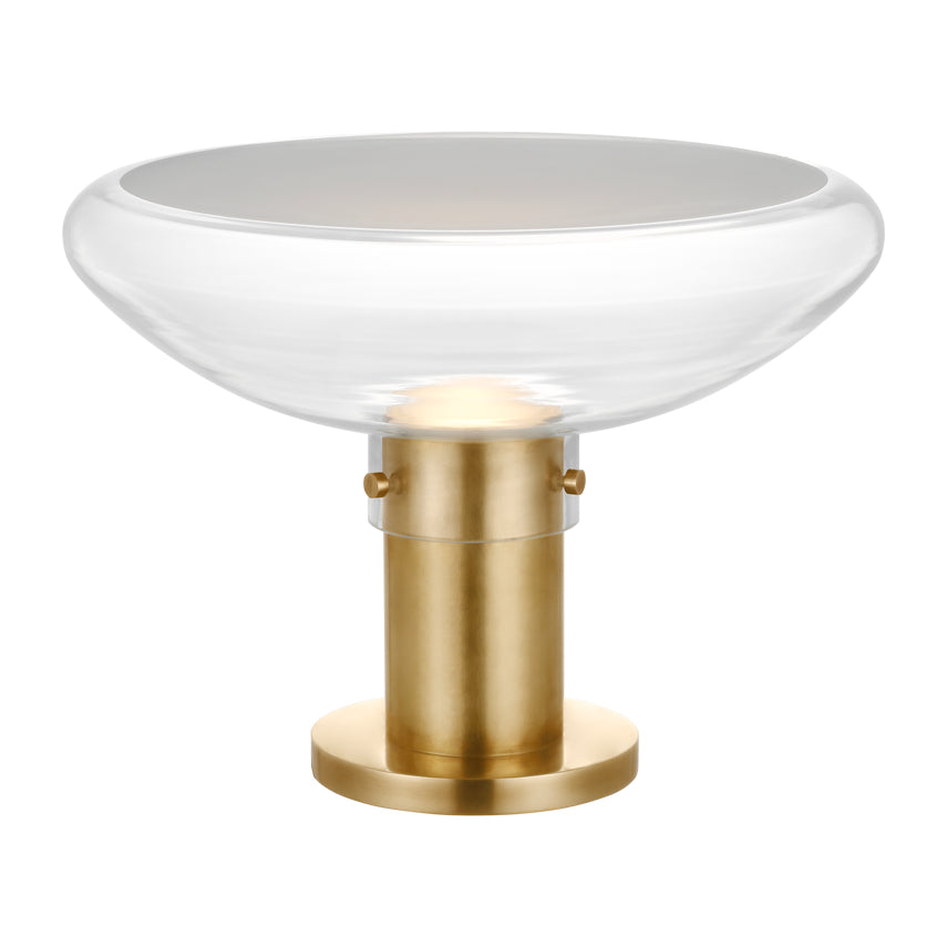 Morgan 16 Brass Bronze Table Lamp Italian Glass LED by Visual & Comfort & Co