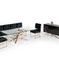 Modrest Legend Modern Glass and Gold Dining Table