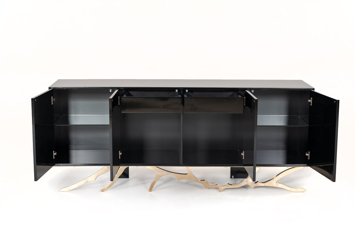 Modrest Legend Modern Black and Gold Buffet