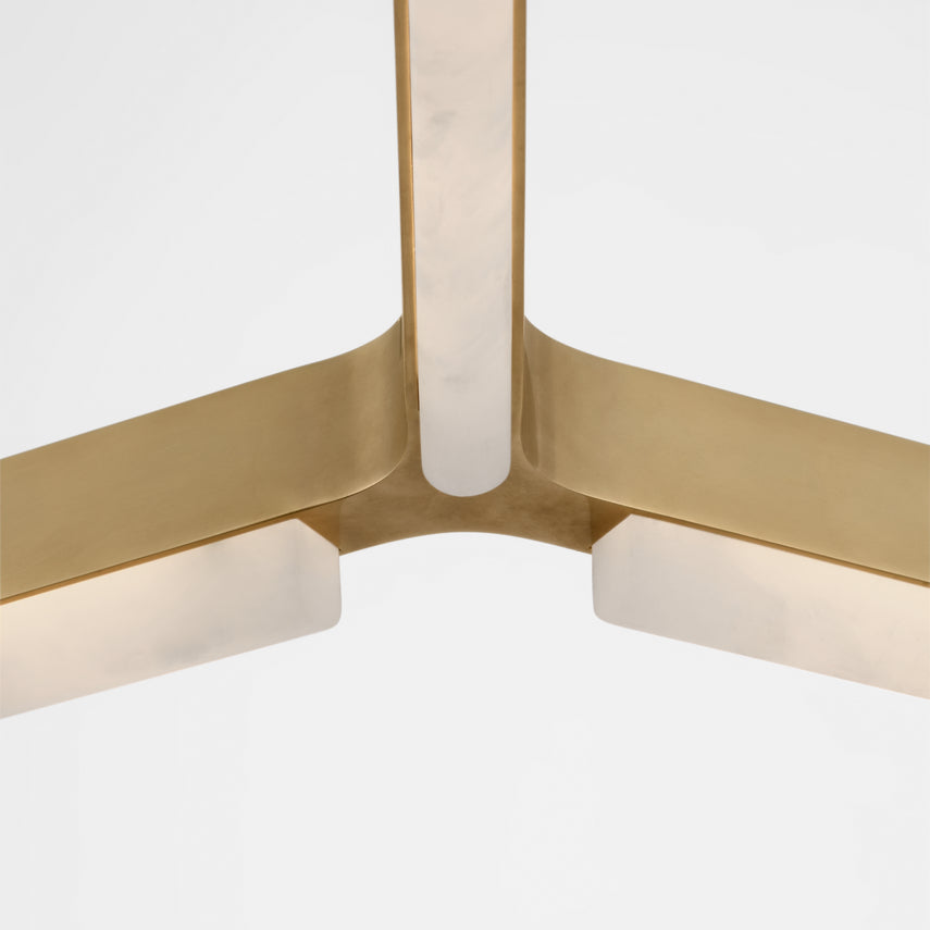 Linea 42 Alabaster LED Chandelier Kelly Wearstler by Visual & Comfort & Co