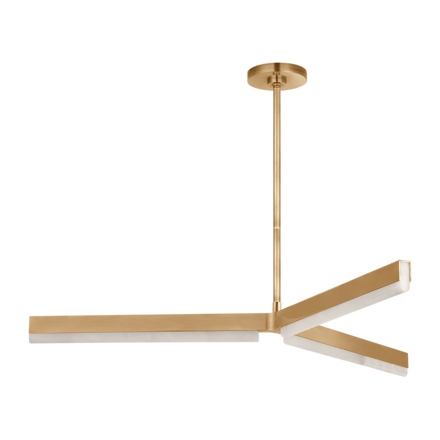 Linea 42 Alabaster LED Chandelier Kelly Wearstler by Visual & Comfort & Co