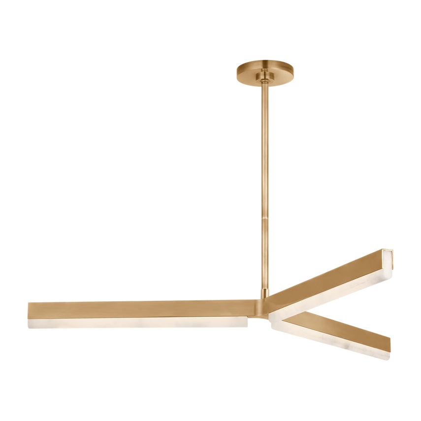 Linea 42 Alabaster LED Chandelier Kelly Wearstler by Visual & Comfort & Co