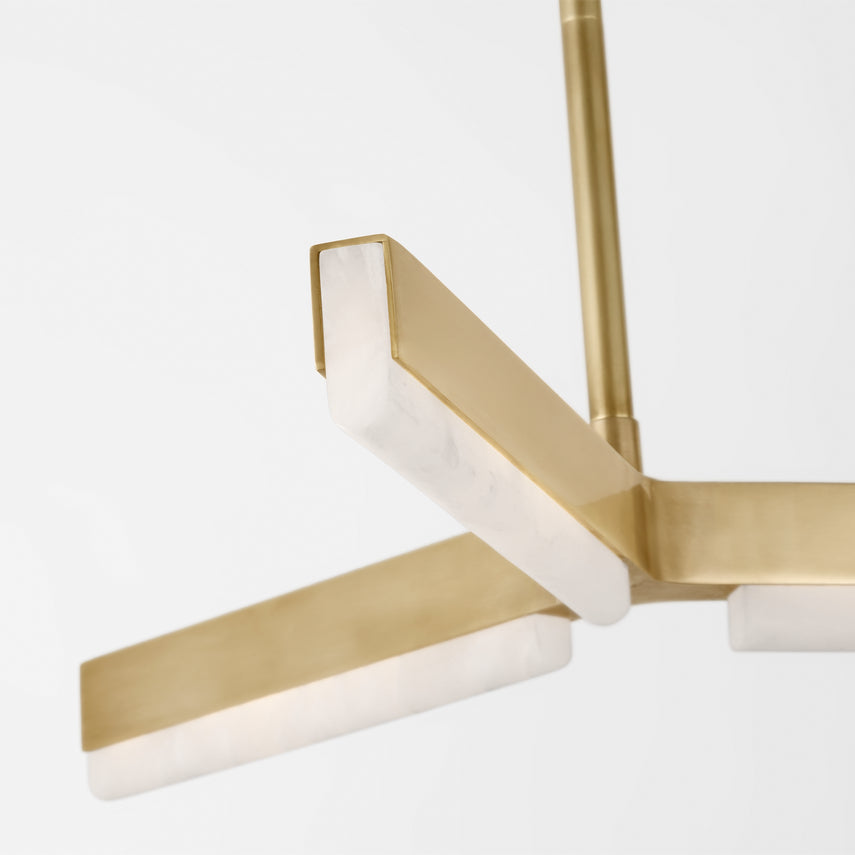 Linea 55-inch Alabaster LED Chandelier by Visual & Comfort & Co
