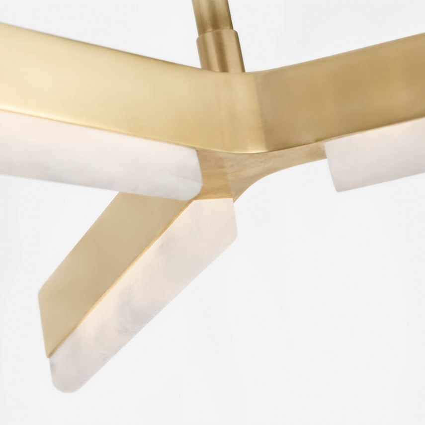 Linea 55-inch Alabaster LED Chandelier by Visual & Comfort & Co