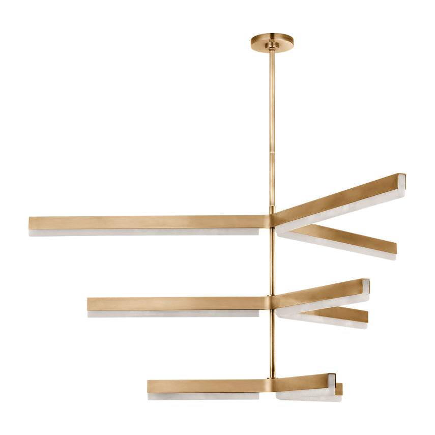 Linea 56In Antique Brass Chandelier by Visual & Comfort & Co