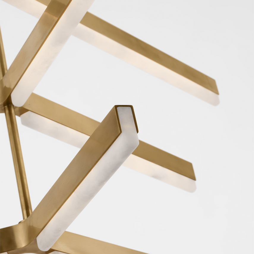 Linea 56In Antique Brass Chandelier by Visual & Comfort & Co
