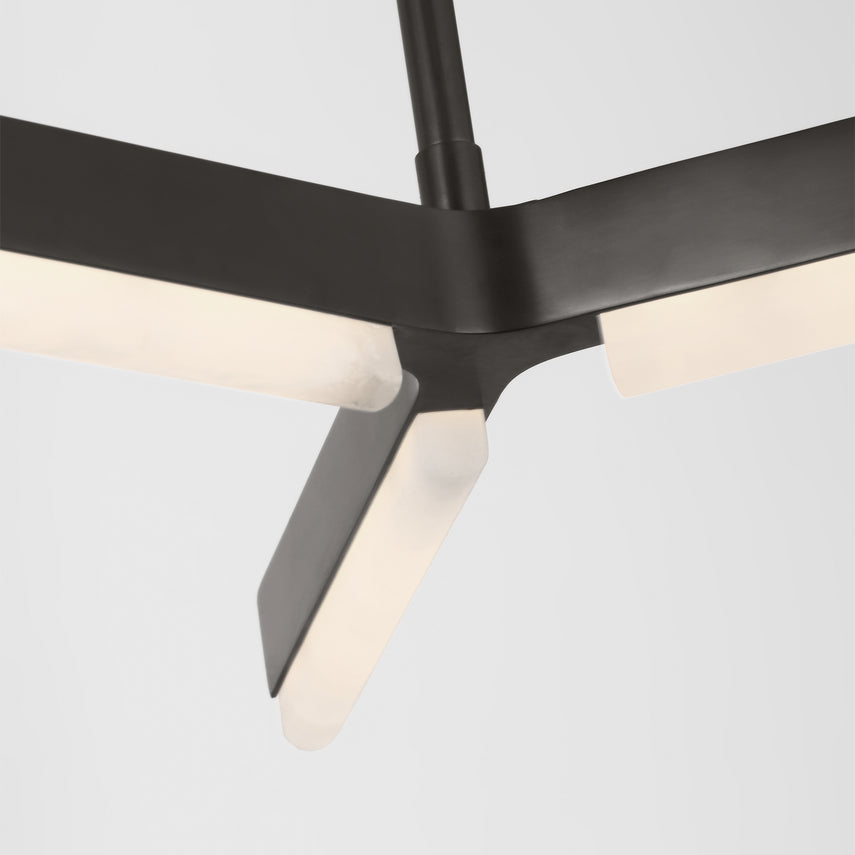 Linea 55-inch Alabaster LED Chandelier by Visual & Comfort & Co