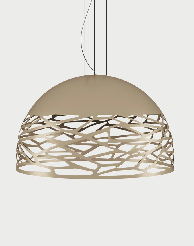 Contemporary Champagne pendant light by Lodes from the Kelly Dome collection