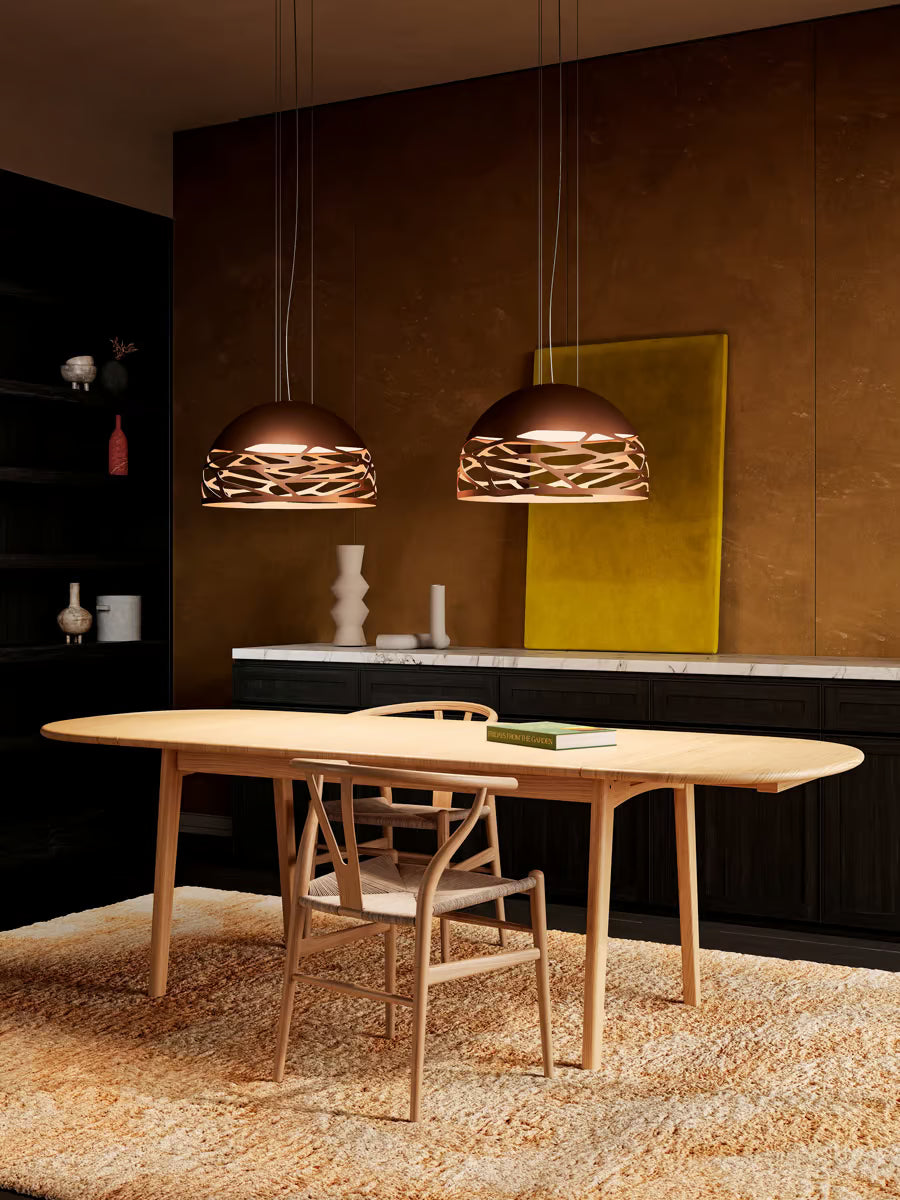 Decorative Lodes Kelly Dome pendant light in Coppery Bronze finish for dining rooms