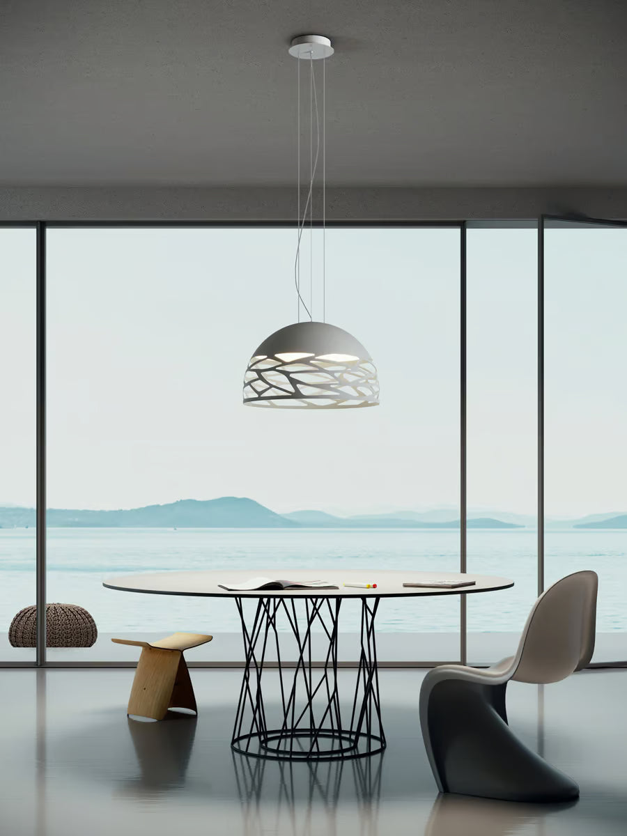 Lodes Kelly Dome designer pendant light in Matte White for contemporary interiors