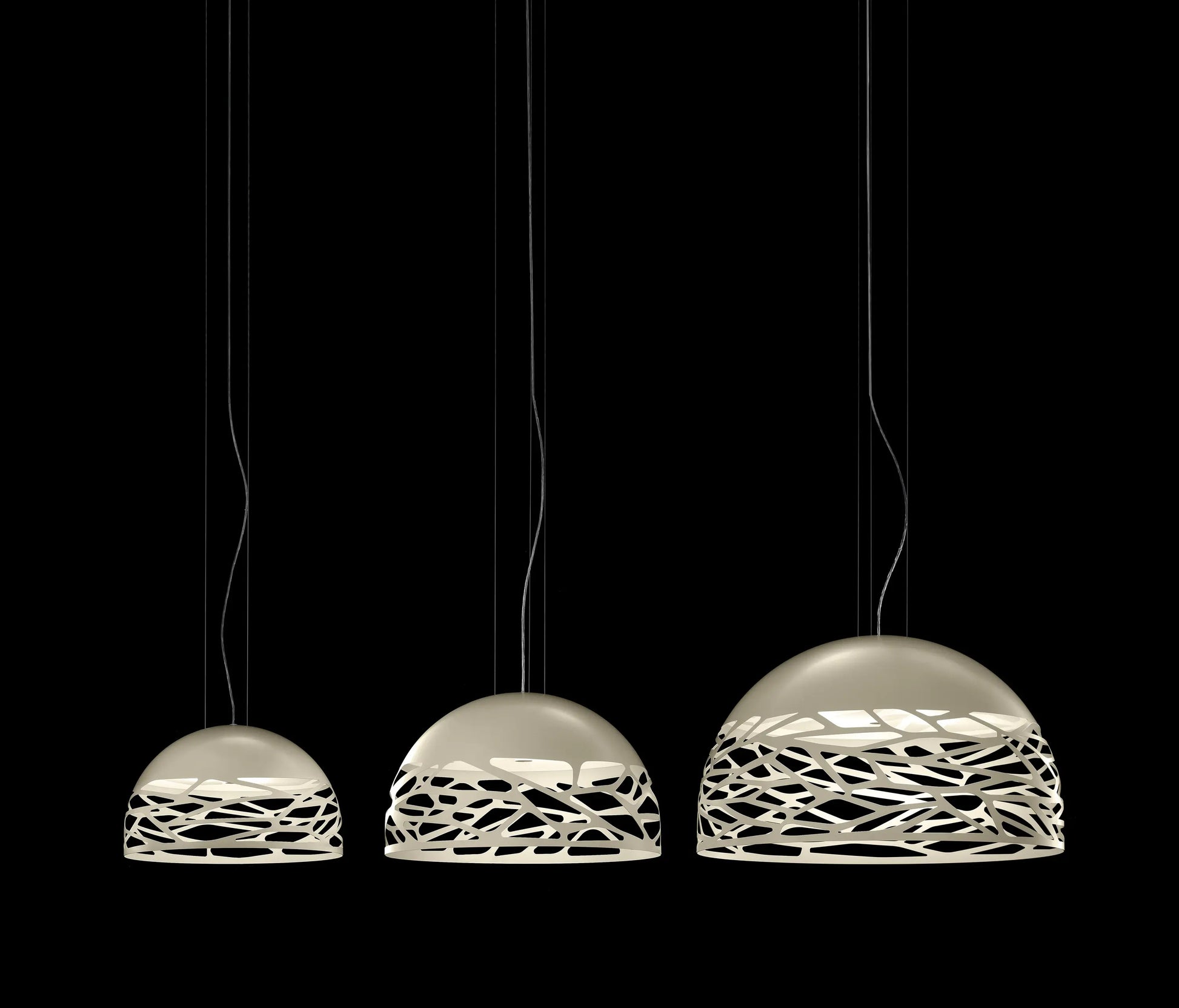 Elegant Champagne Lodes Kelly Dome pendant for dining rooms and hospitality spaces