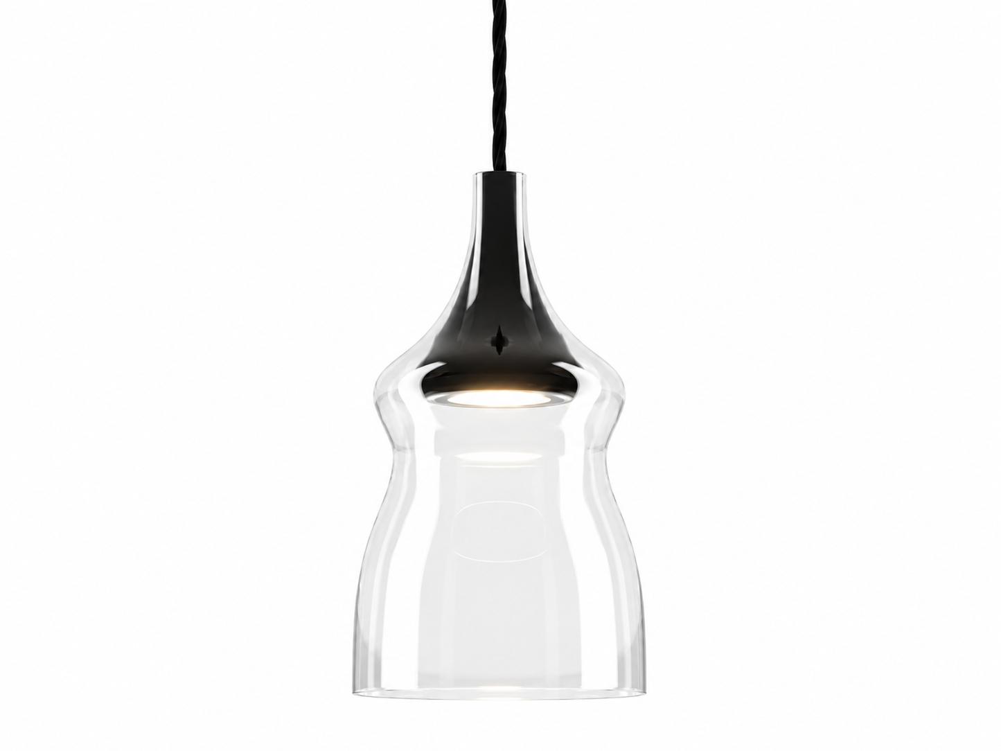 Luxury clear blown glass pendant light for living rooms and bedrooms