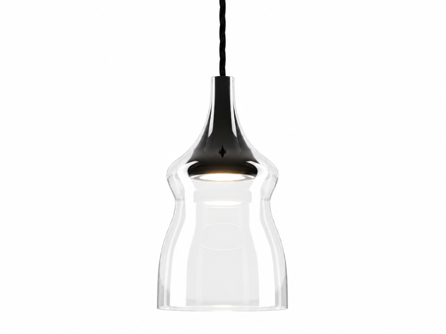 Luxury clear blown glass pendant light for living rooms and bedrooms