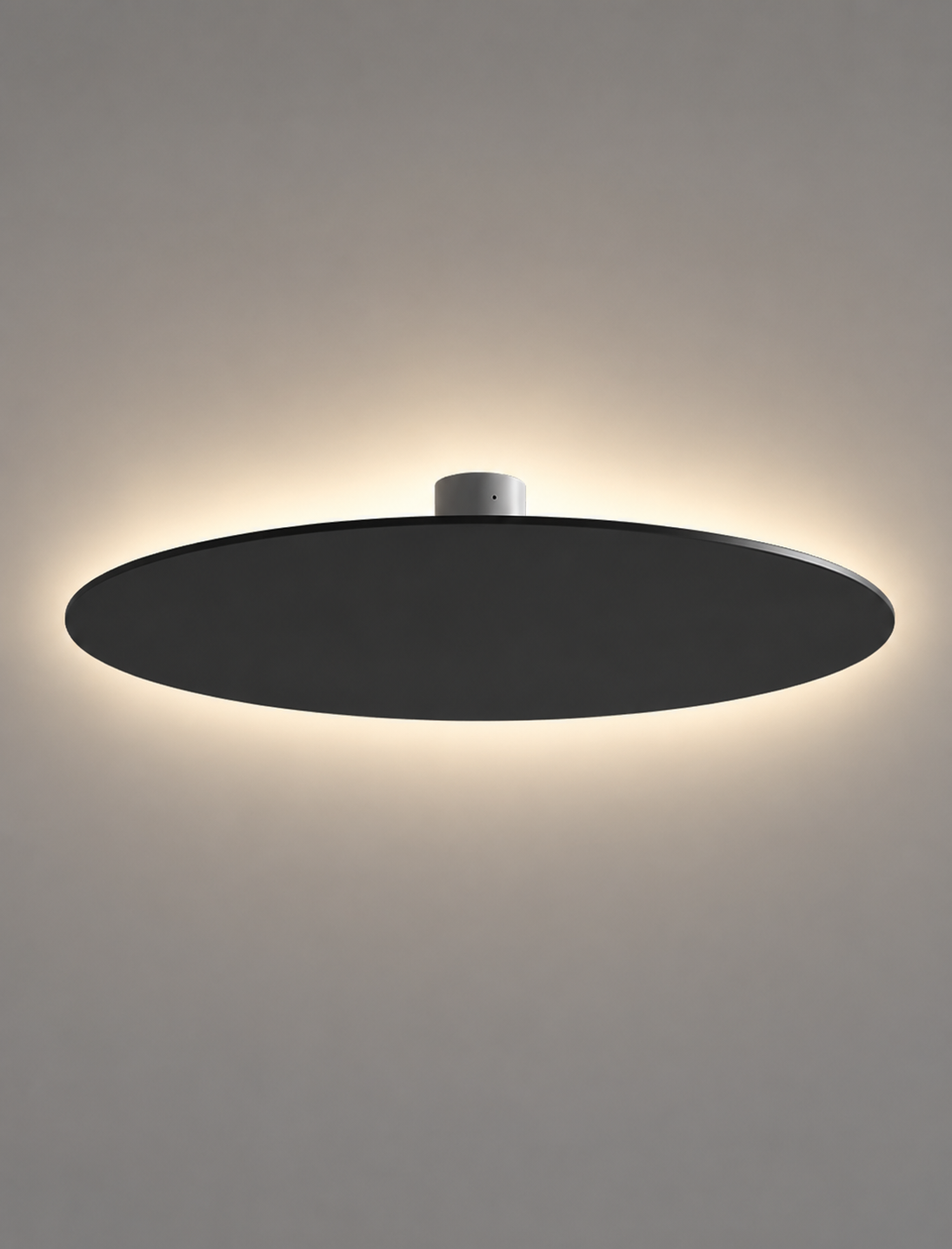 Round matte black Lodes Puzzle Mega integrated LED wall and ceiling light