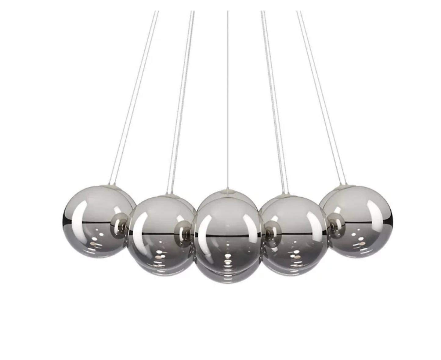 Lodes Random Cloud 14-Light LED Pendant with chrome blown-glass globe shades by Chia-Ying Lee