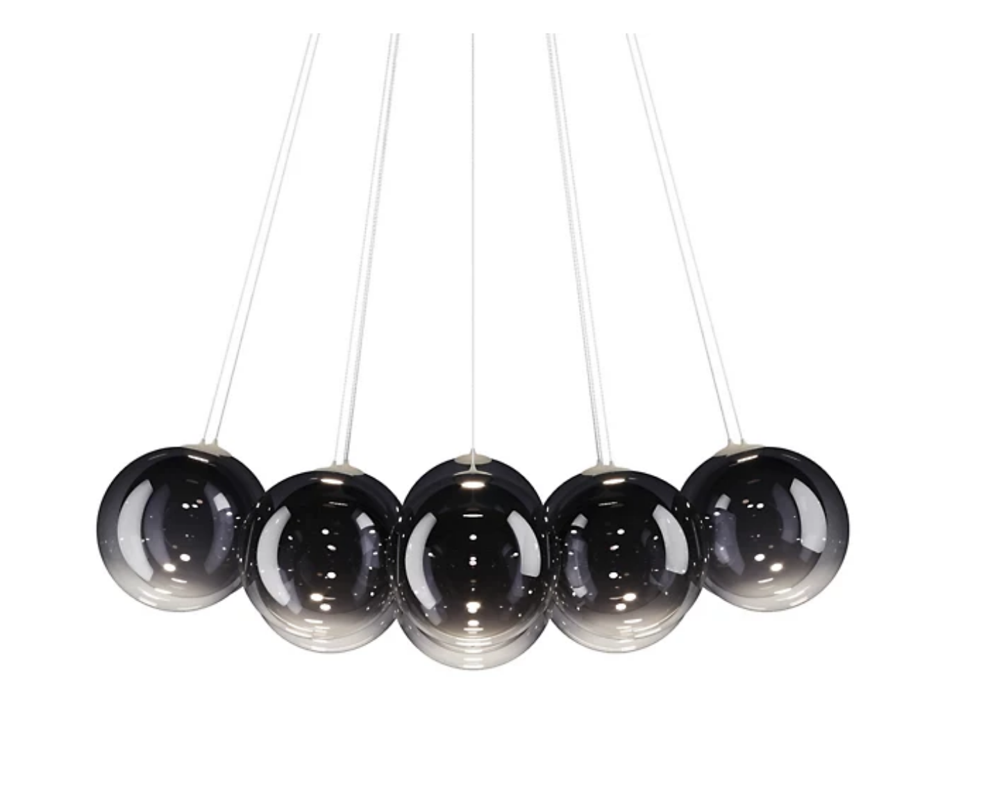 Lodes Random Cloud 14-Light LED Pendant with glossy blown-glass globe shades by Chia-Ying Lee