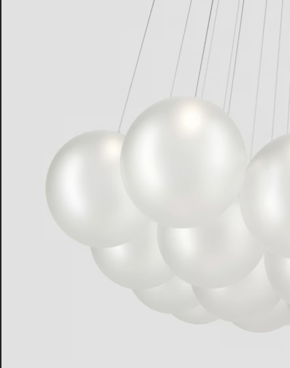 Lodes Random Cloud seven-light LED chandelier featuring handcrafted Italian blown glass