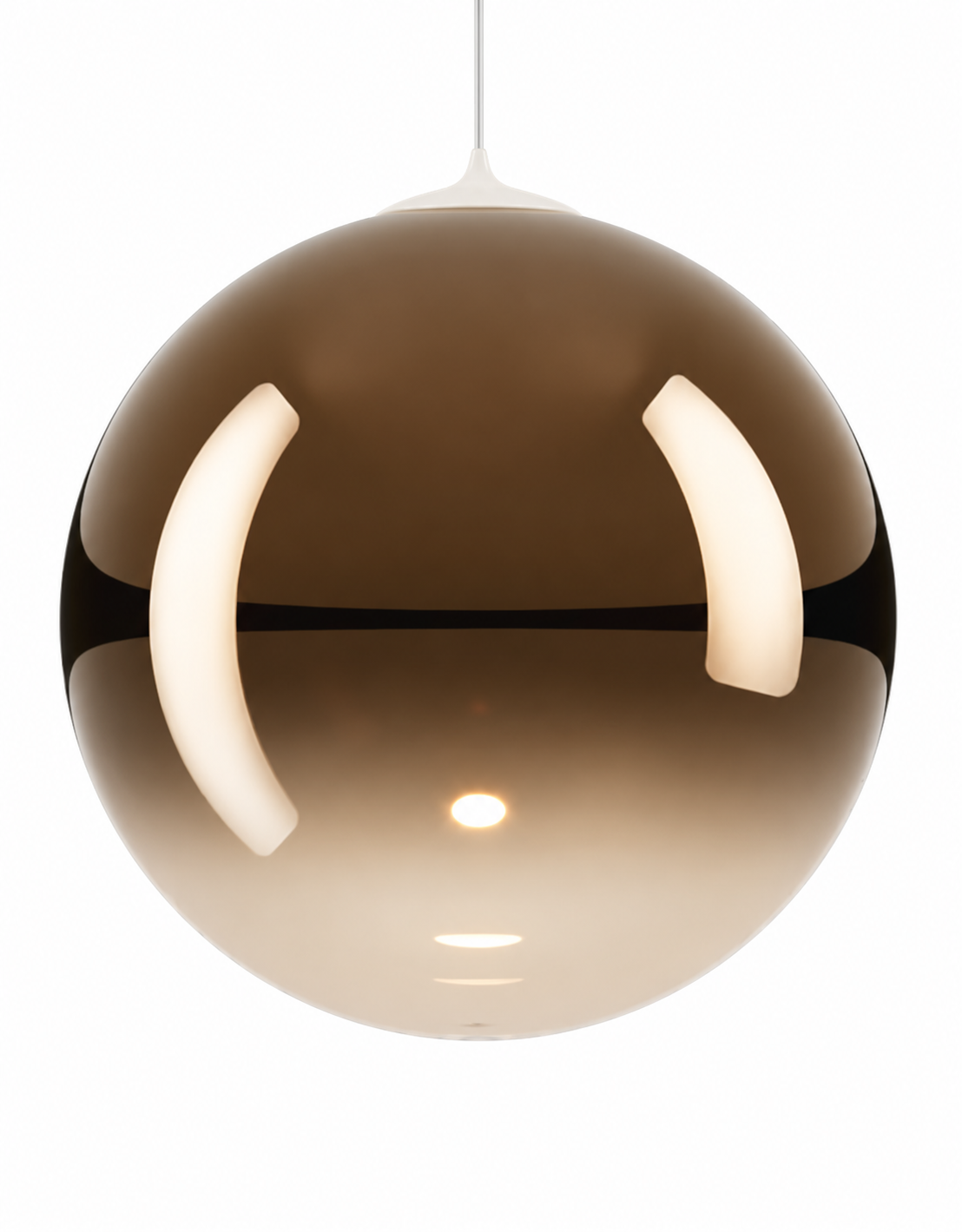 Lodes Random Solo glossy bronze globe pendant light for kitchen island and dining room