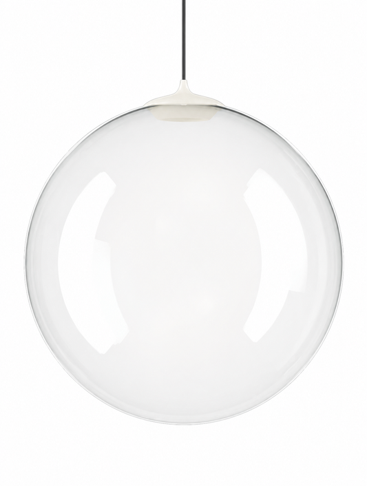 Lodes Random Solo clear blown glass LED pendant light made in Italy