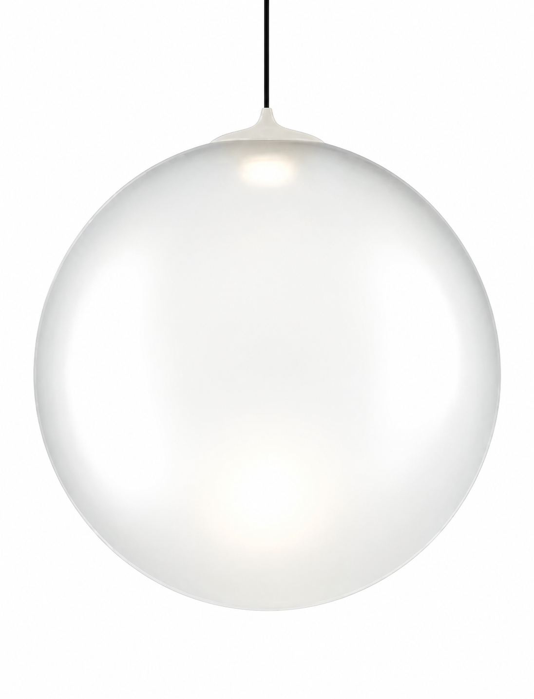 Italian Lodes Random Solo frosted white hand-blown glass ceiling pendant light
