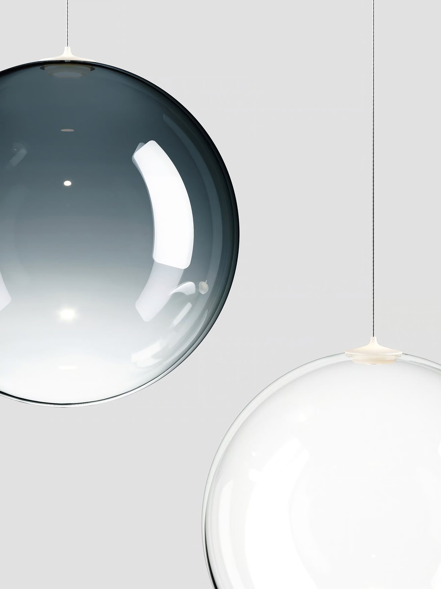 Contemporary Lodes Random Solo Italian glass globe ceiling pendant