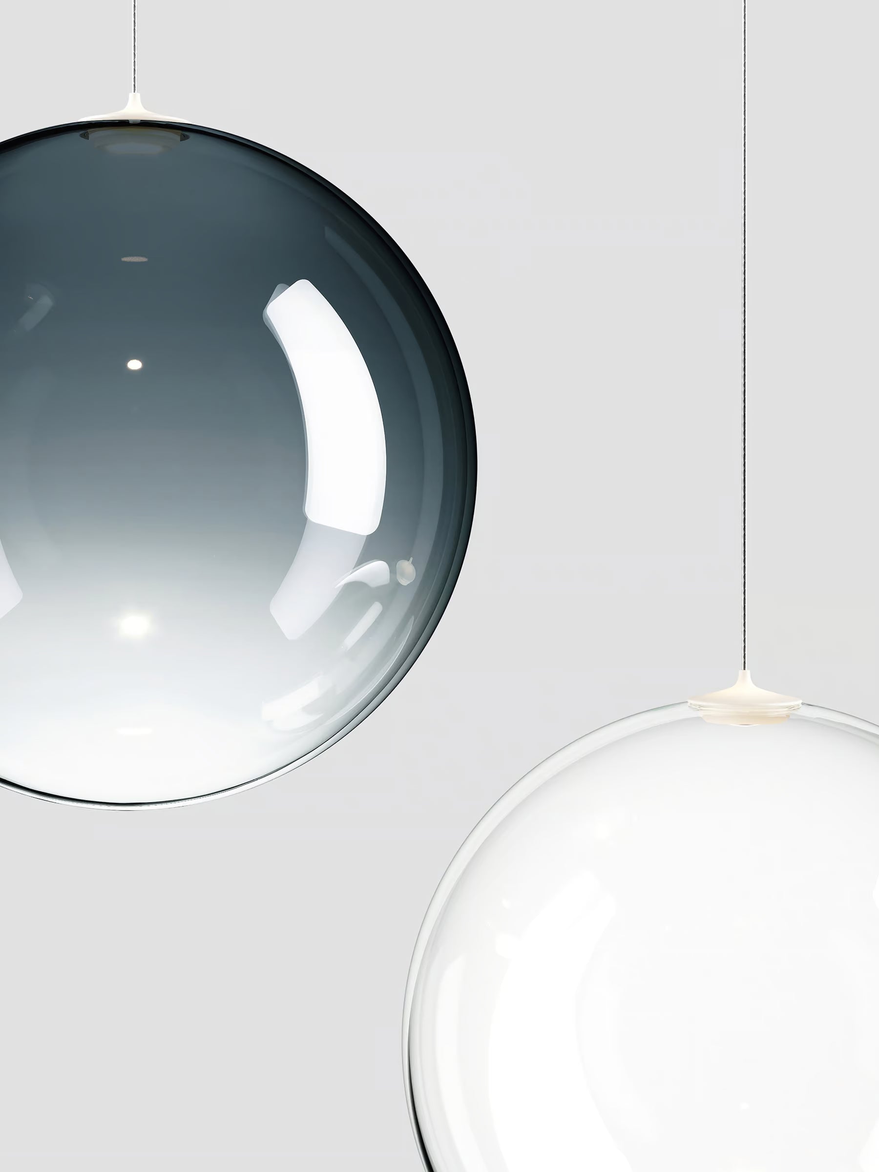 Contemporary Lodes Random Solo Italian glass globe ceiling pendant