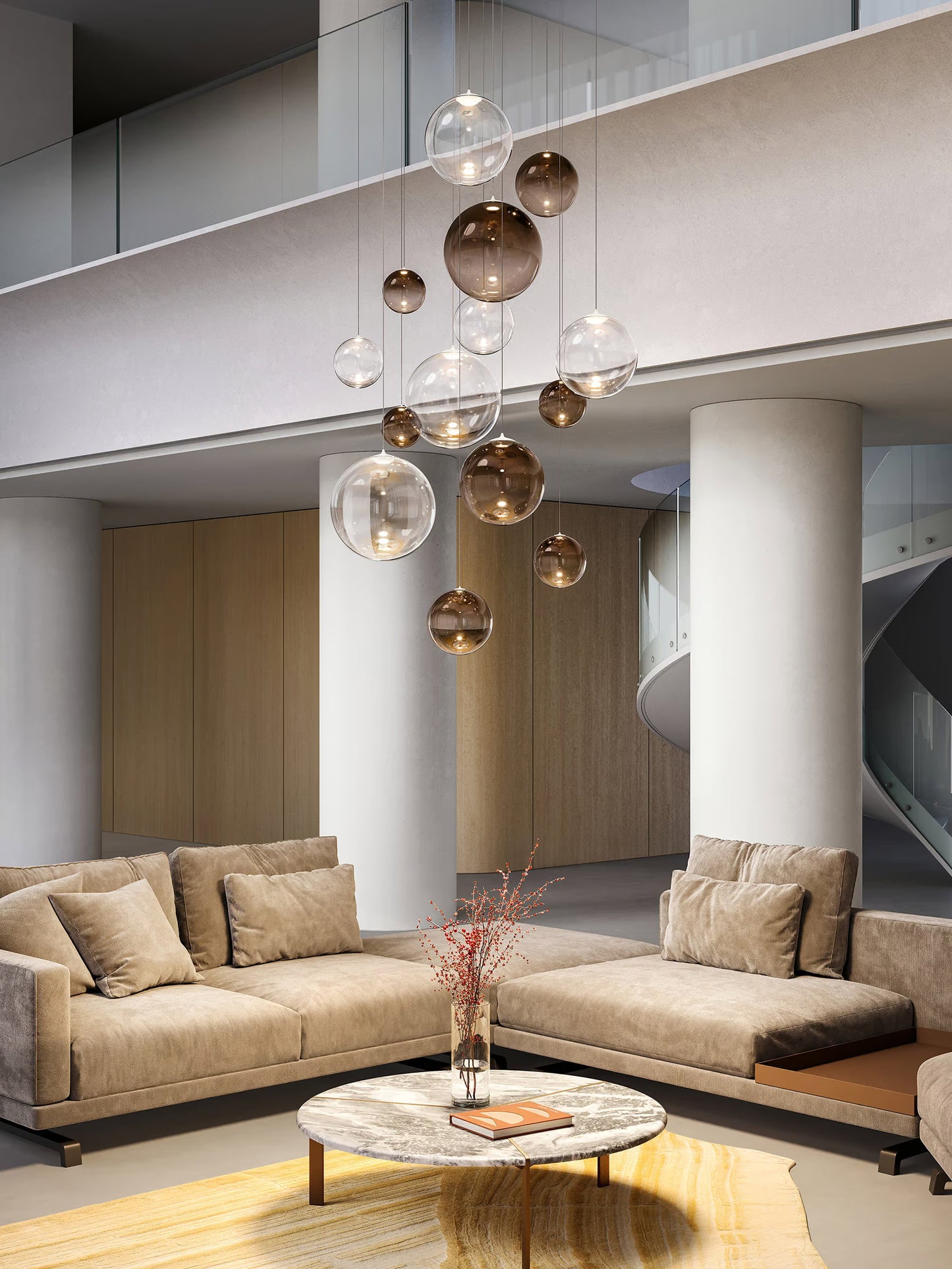 Lodes Random Solo decorative glass globe pendant light for living room