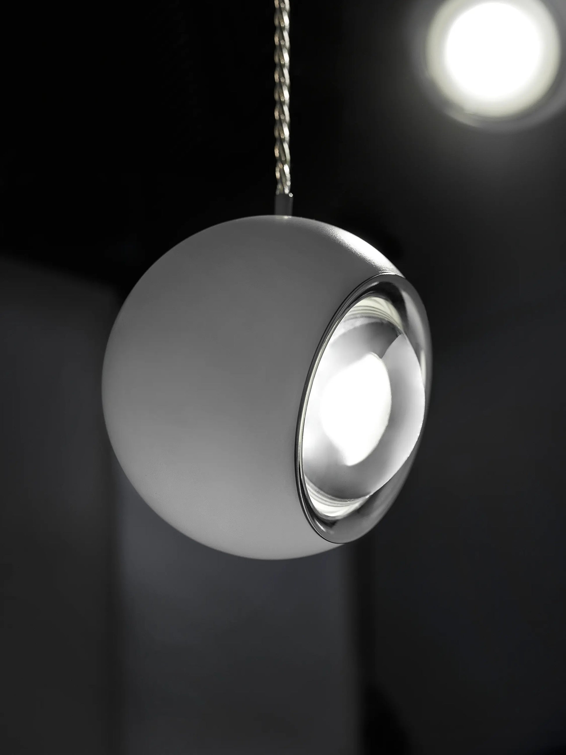 Italian-made Lodes Spider LED hanging light with clean minimalist styling