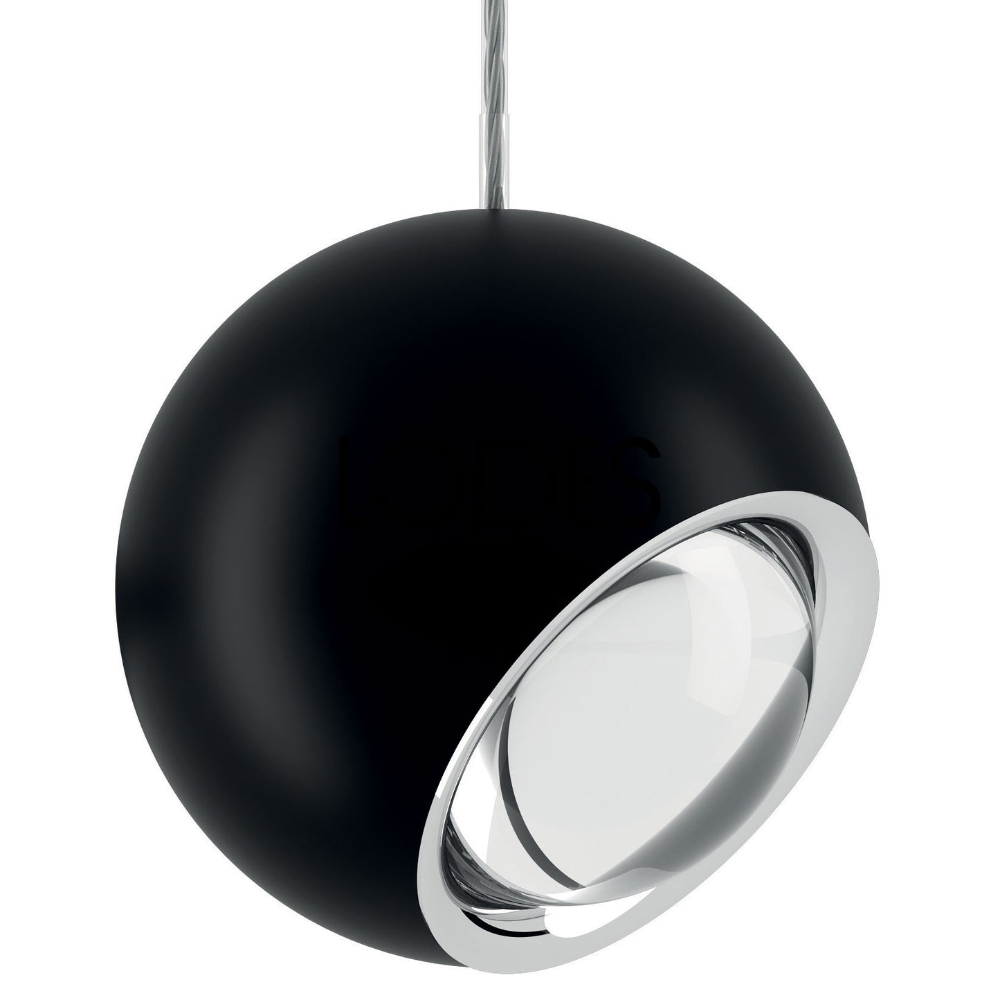 Lodes Spider Directional LED Pendant Light in Matte Black with adjustable spotlight and integrated LED