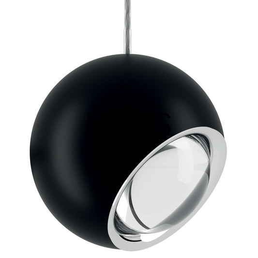 Lodes Spider Directional LED Pendant Light in Matte Black with adjustable spotlight and integrated LED