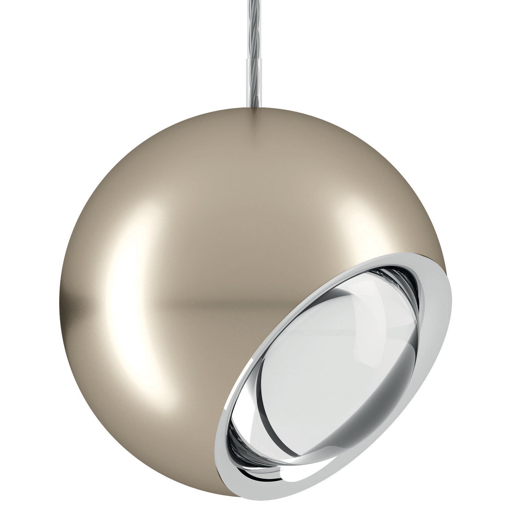 Lodes Spider adjustable LED suspension light in Matte Champagne with rotating and tilting directional lighting