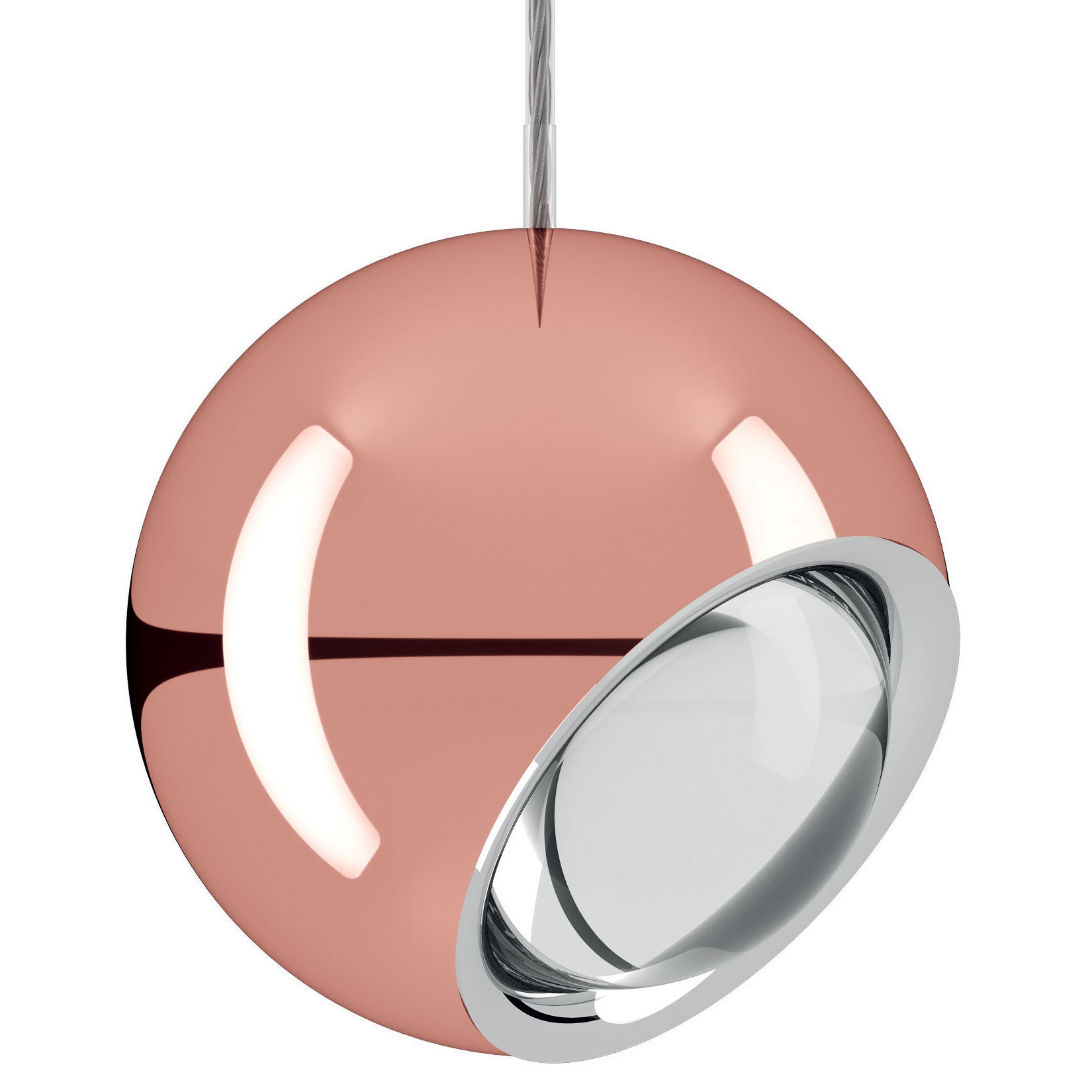 Modern Rose Gold Lodes Spider pendant light with integrated LED and precision adjustable illumination
