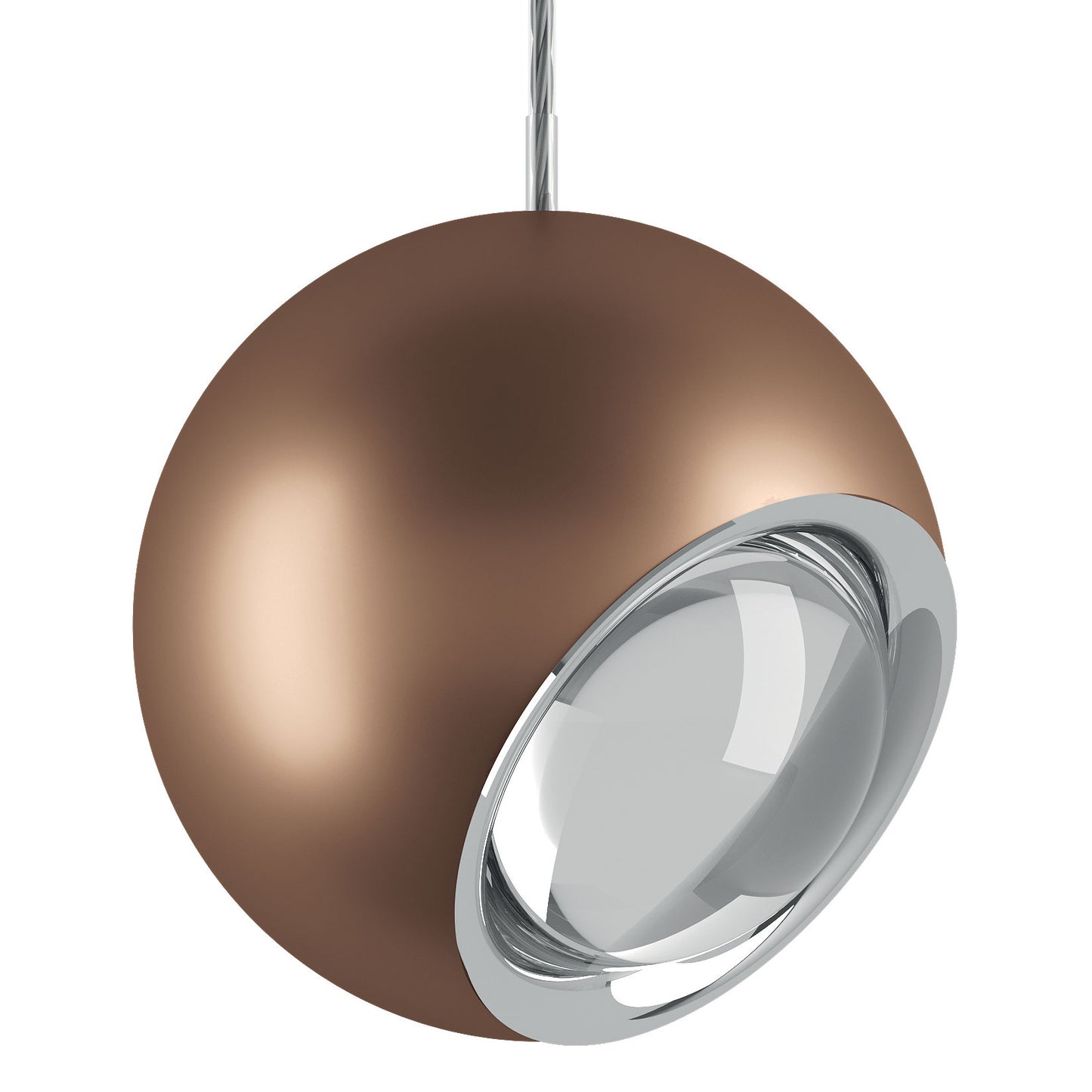 Lodes Spider Directional LED Pendant Light in Terra with adjustable spotlight and integrated warm white LED