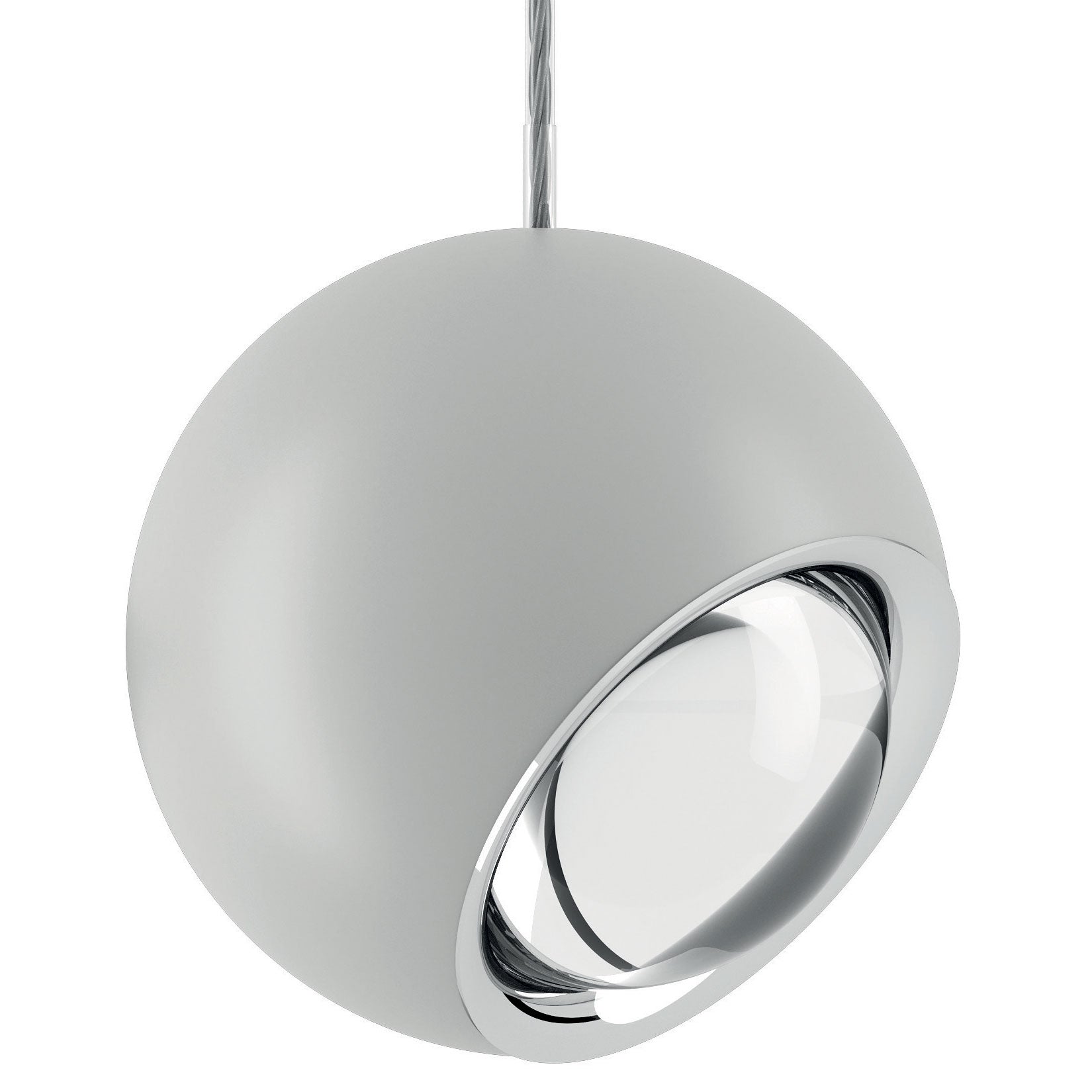 Lodes Spider Directional LED Pendant Light in Matte White with adjustable spotlight and integrated warm white LED