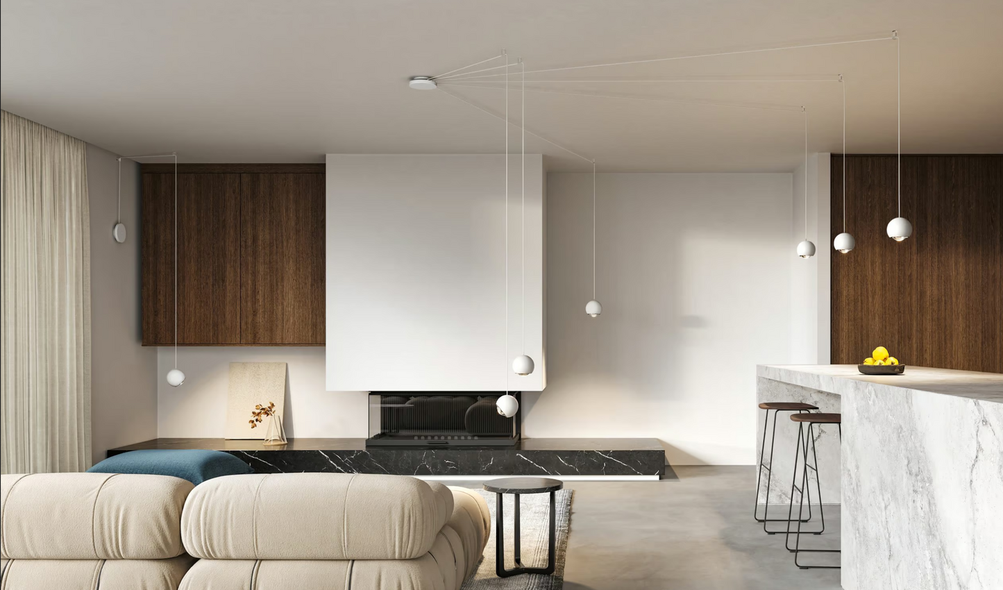 Lodes Spider integrated LED pendant with focused illumination and contemporary design